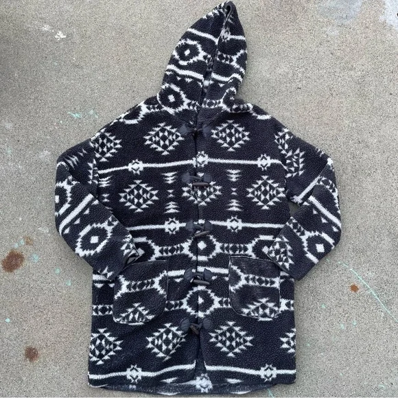 PJ Salvage Jackets Coats Pj Salvage Cozy Fleece Hoodie Aztec